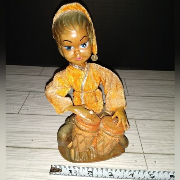 Vintage Dexter's Leewards Elf Pixie Drum Musician Collectible Figurine Hong Kong - Picture 10 of 10